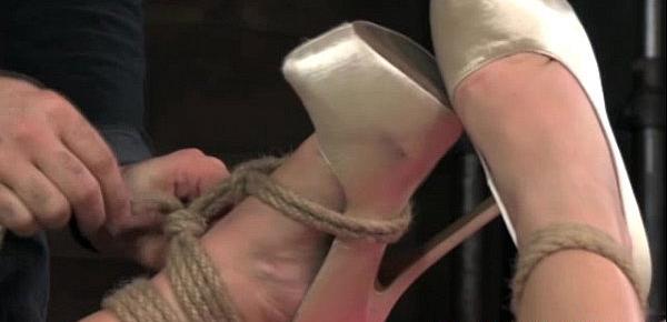  Elbow tied submissive being punished